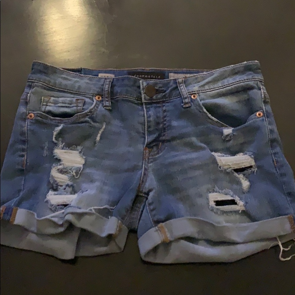 Aeropostale distressed denim cut off shorts 2